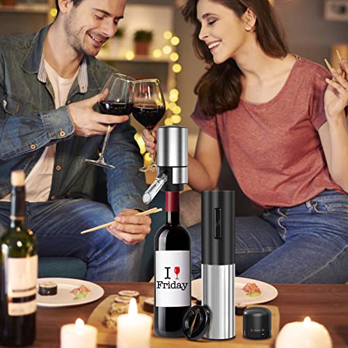 Electric Wine Opener Gift Set with Aerating Pourer