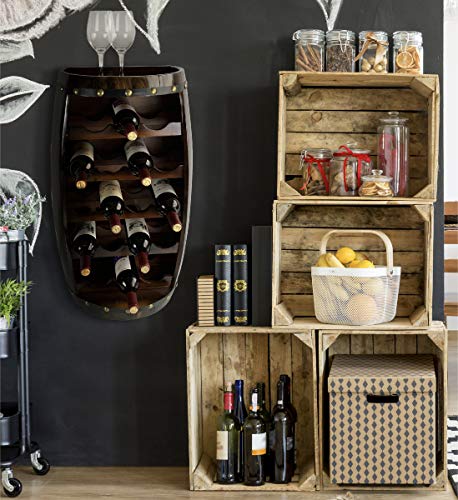 Rustic Wooden Wine Rack for 18 Bottles