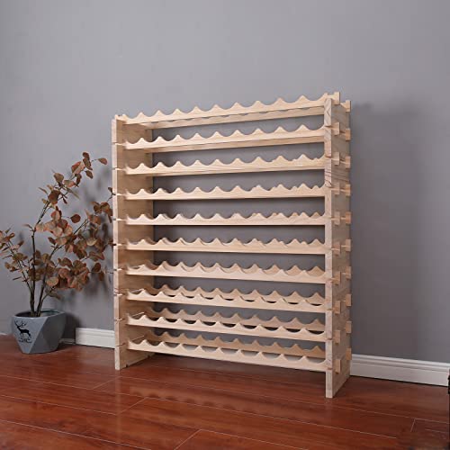 Wooden Wine Rack Cabinet for 100 Bottles
