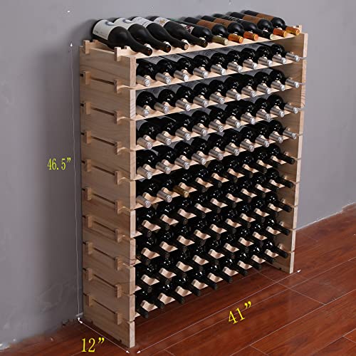 Wooden Wine Rack Cabinet for 100 Bottles