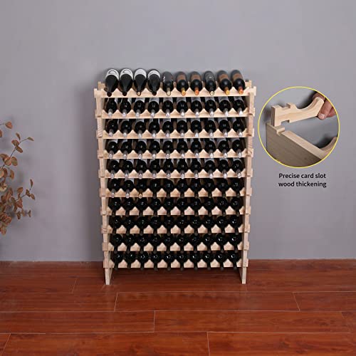 Wooden Wine Rack Cabinet for 100 Bottles