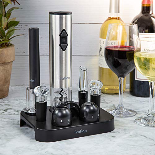 9 pc Wine Opener Kit with Electric Opener & Aerator