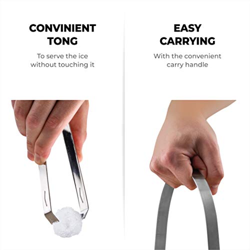 Insulated Stainless Steel Ice Bucket with Lid & Tongs