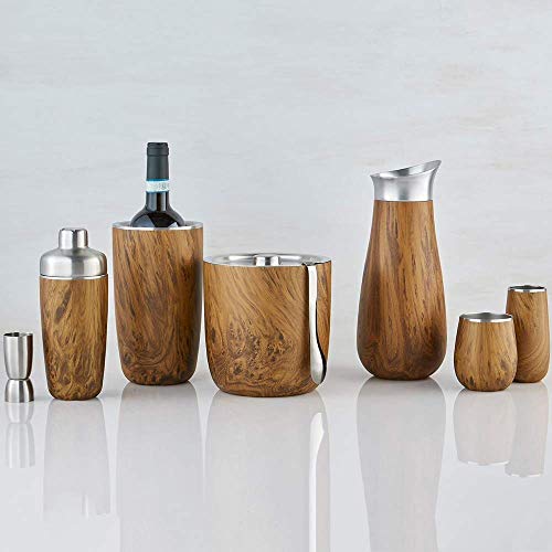 Teakwood S'well Ice Bucket with Tongs - 68oz