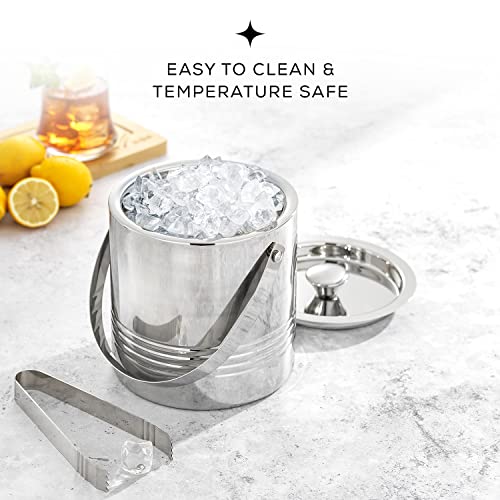 Stainless Steel Insulated Ice Bucket with Accessories