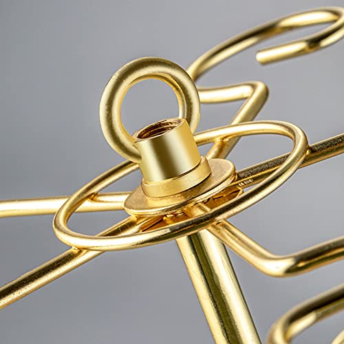 Gold Countertop Wine Glass Rack with 10 Hooks