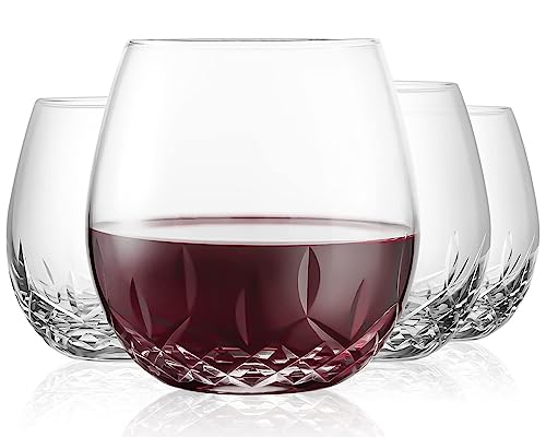 SHOSHIN Stemless Wine Glasses - Crystal Set of 4