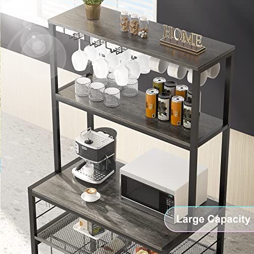 Multifunctional Wine Bar Cabinet Gray
