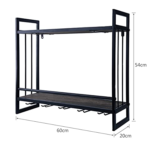 RGB LED Wine Rack with Stemware Holder