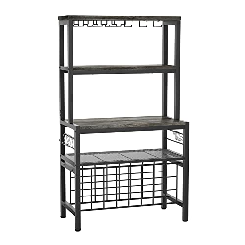 Multifunctional Wine Bar Cabinet Gray