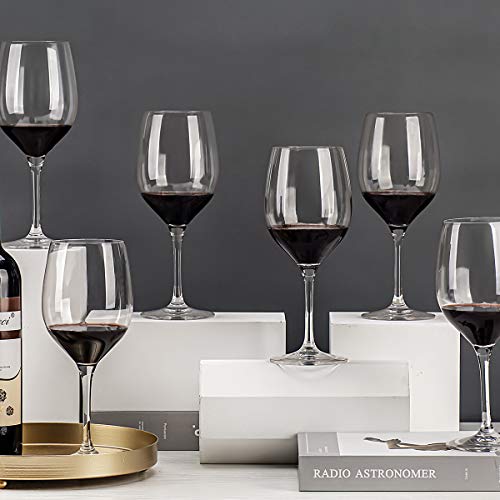 FAWLES Red Wine Glasses Set - Classic Thin Rim