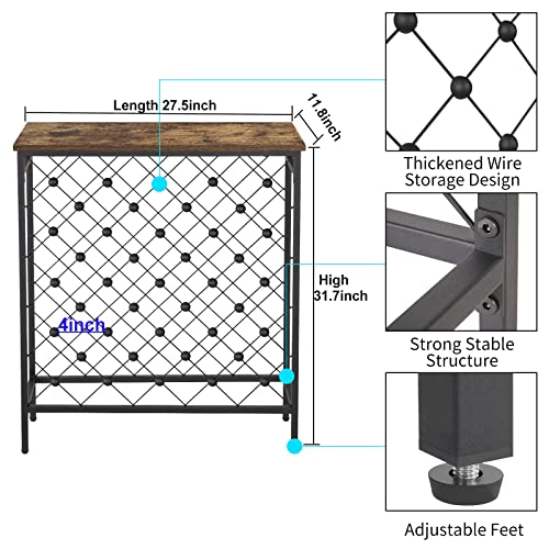 Freestanding Wine Rack with Tabletop and Glass Holder