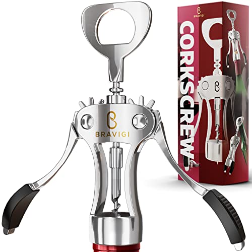 High-Quality Wing Corkscrew for Wine & Beer Bottles