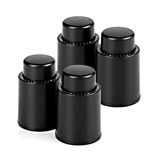 Reusable Vacuum Wine Stoppers with Time Scale Record
