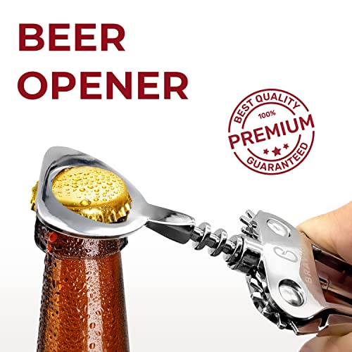 High-Quality Wing Corkscrew for Wine & Beer Bottles