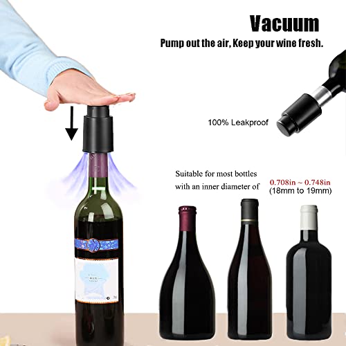 Reusable Vacuum Wine Stoppers with Time Scale Record