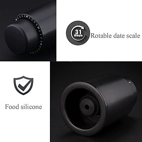 Reusable Vacuum Wine Stoppers with Time Scale Record