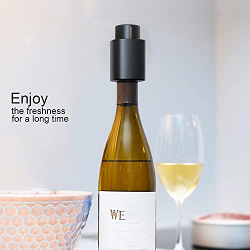 Reusable Vacuum Wine Stoppers with Time Scale Record