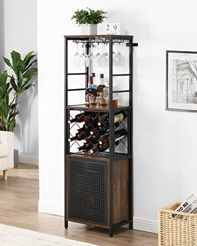 Multifunctional Wine Cabinet with Adjustable Shelf