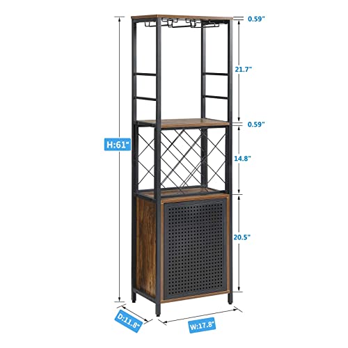 Multifunctional Wine Cabinet with Adjustable Shelf