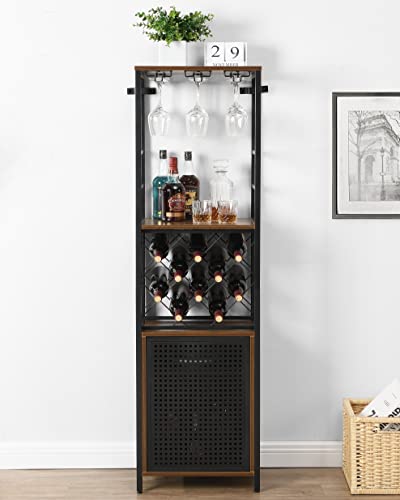 Multifunctional Wine Cabinet with Adjustable Shelf