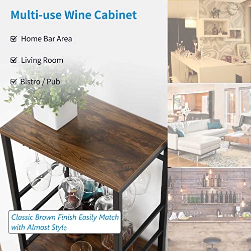Multifunctional Wine Cabinet with Adjustable Shelf