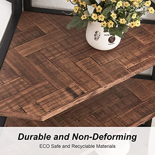 5-Tier Corner Cabinet with Wine Rack & Bar