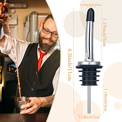 72 Tapered Stainless Steel Liquor Pourers Set