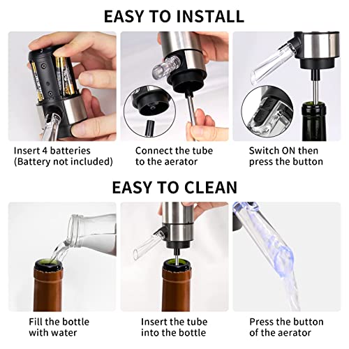 Electric Wine Aerator Pourer with Retractable Tube