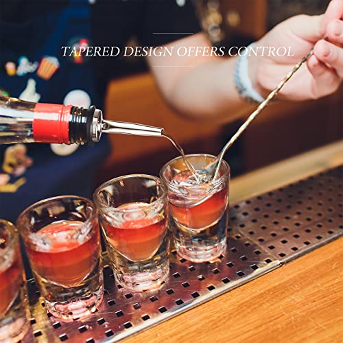 72 Tapered Stainless Steel Liquor Pourers Set
