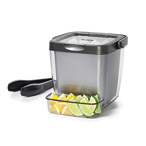 Double Wall Ice Bucket with Tongs & Tray