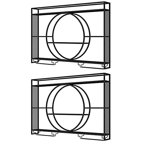 Modern Wall Mounted Wine Bottle & Glass Rack