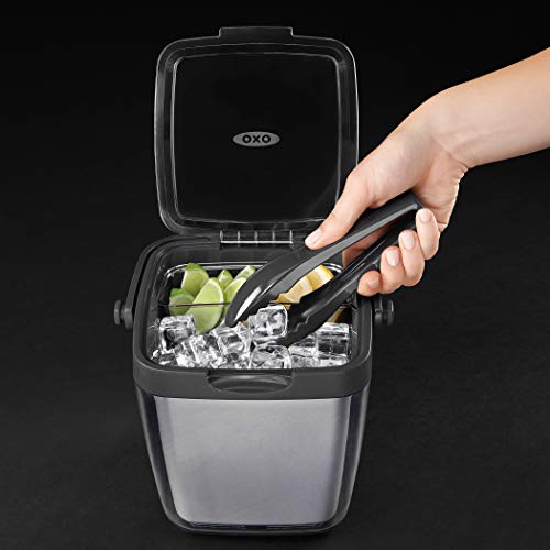 Double Wall Ice Bucket with Tongs & Tray