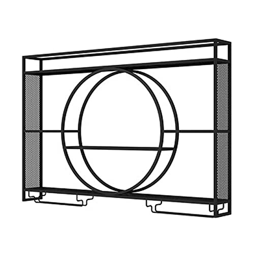 Modern Wall Mounted Wine Bottle & Glass Rack