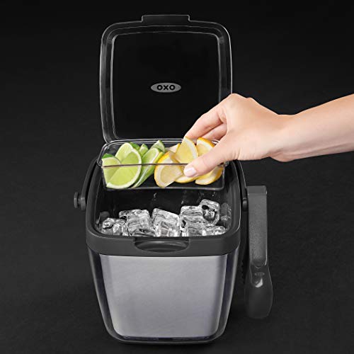 Double Wall Ice Bucket with Tongs & Tray