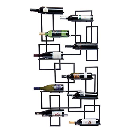 Modern Wall Mounted Wine Rack - 10 Bottles