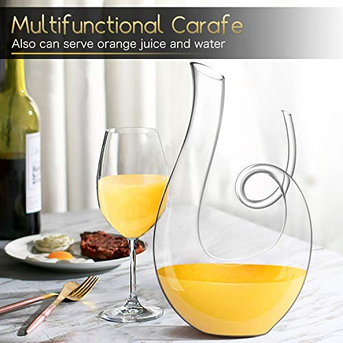 NUTRIUPS Swan Wine Decanter, Clear, 1.7L