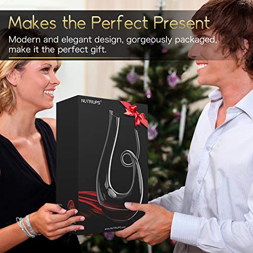 NUTRIUPS Swan Wine Decanter, Clear, 1.7L