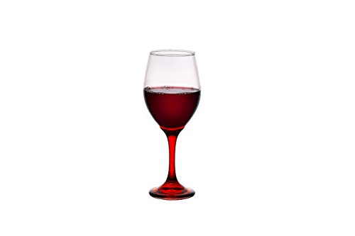Colorful Stem Wine Glasses - Set of 6