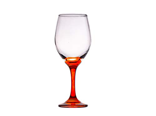Colorful Stem Wine Glasses - Set of 6
