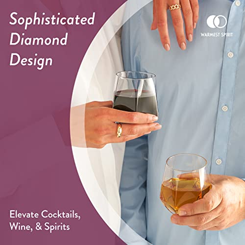 Hexagonal Crystal Wine Glasses for Red and White Wine