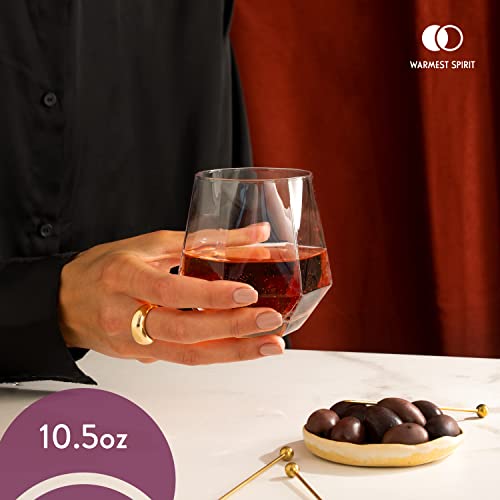 Hexagonal Crystal Wine Glasses for Red and White Wine