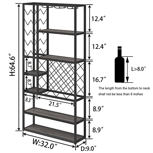 Modern Rustic Wine Rack for Kitchen or Dining