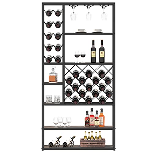 Modern Rustic Wine Rack for Kitchen or Dining