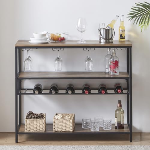 Modern Rustic Wine Rack Cabinet Stand