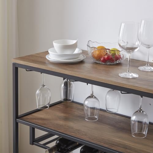 Modern Rustic Wine Rack Cabinet Stand