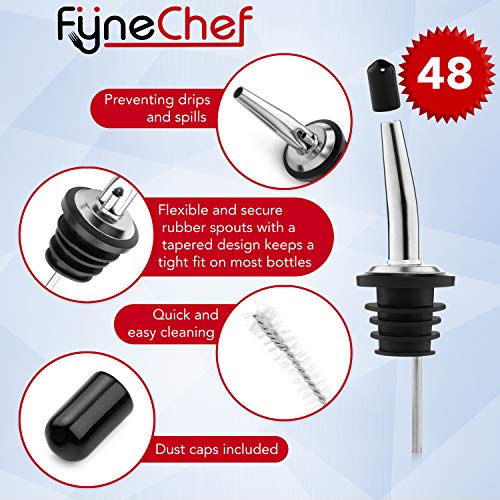 Stainless Steel Bottle Pourers for Liquor/Wine Bottles