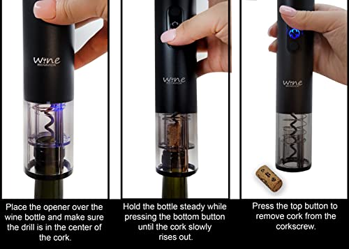 4-in-1 Electric Wine Opener Set - Black