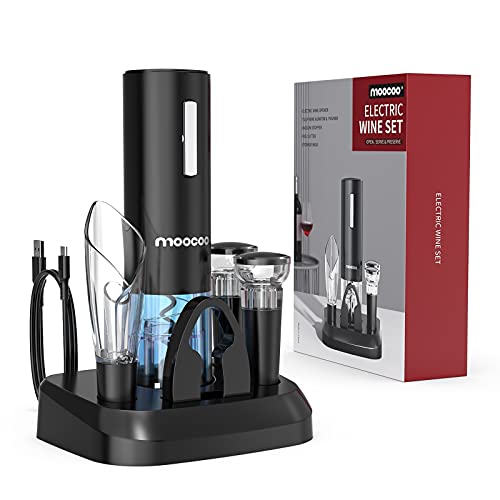 Moocoo Electric Wine Opener with Aerator & Pourer