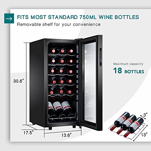 STAIGIS Mini Wine Fridge - 18 Bottle Capacity